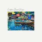 Caribbean Seaside Village Art Print